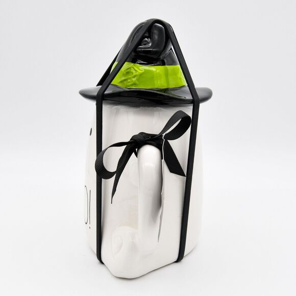 Rae Dunn Boo! Witch Mug, 16oz Ceramic Ghost Mug with Witch Hat Lid, Halloween - Picture 6 of 7